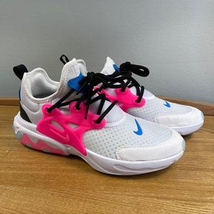 Nike React Presto White Pink Blue Womens 7.5 New!